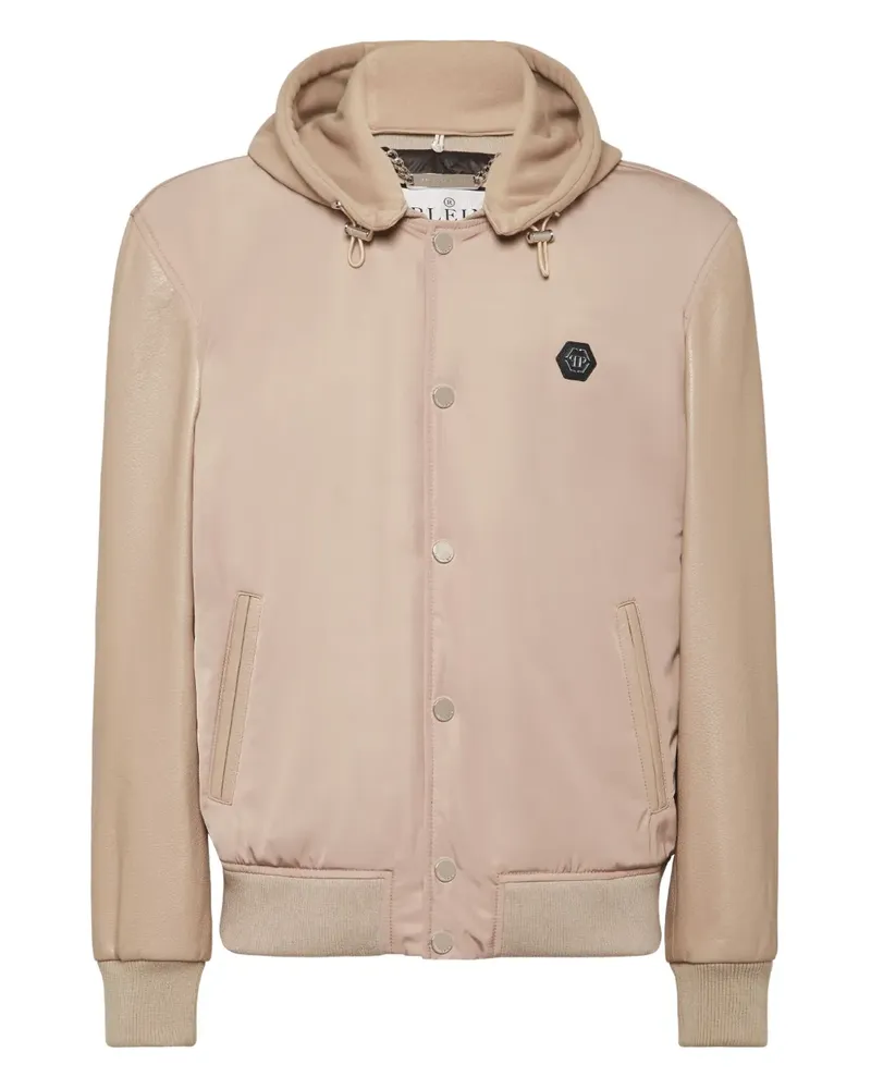 Philipp Plein Bomberjacke mit Kapuze - Nude Nude
