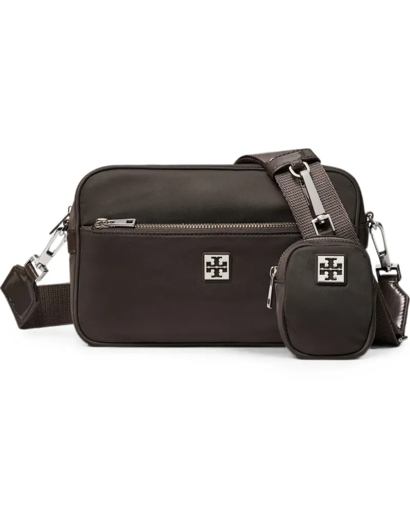 Tory Burch Virginia Schultertasche mit Logo - Braun Braun