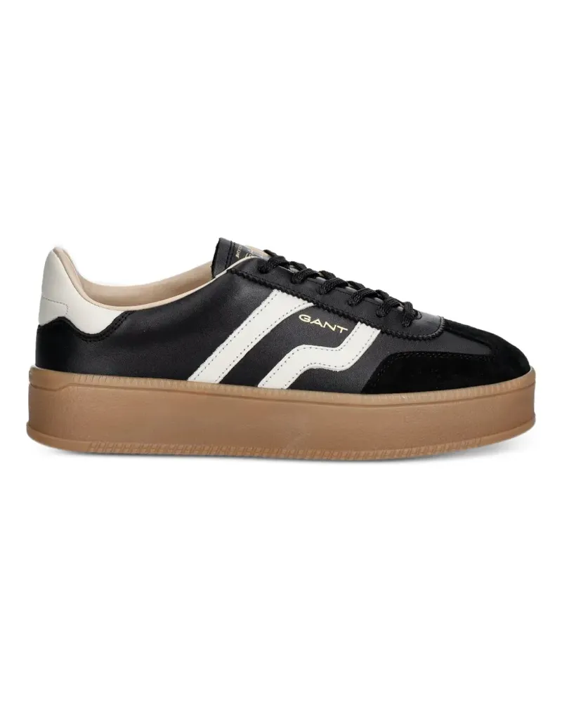 Gant Flatform-Sneakers mit Kontrasteinsätzen - Schwarz Schwarz