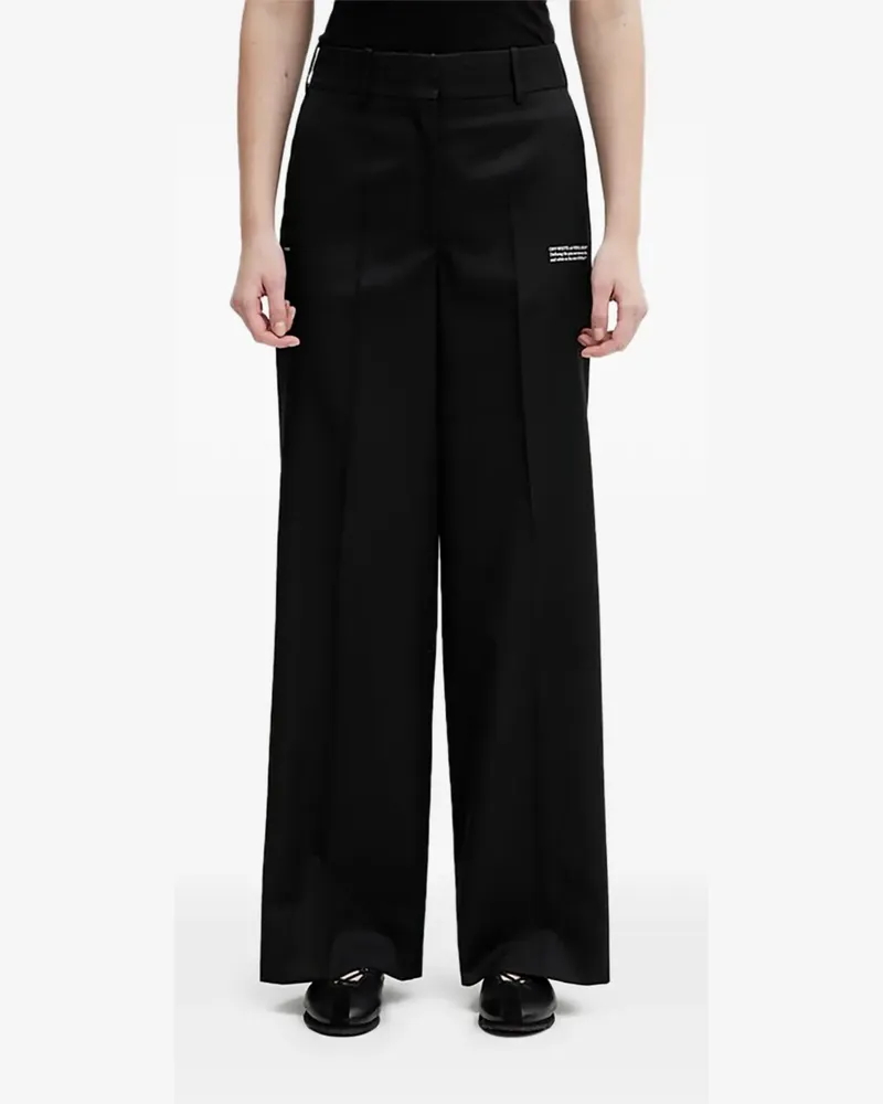 OFF-WHITE wide-leg trousers - Schwarz Schwarz