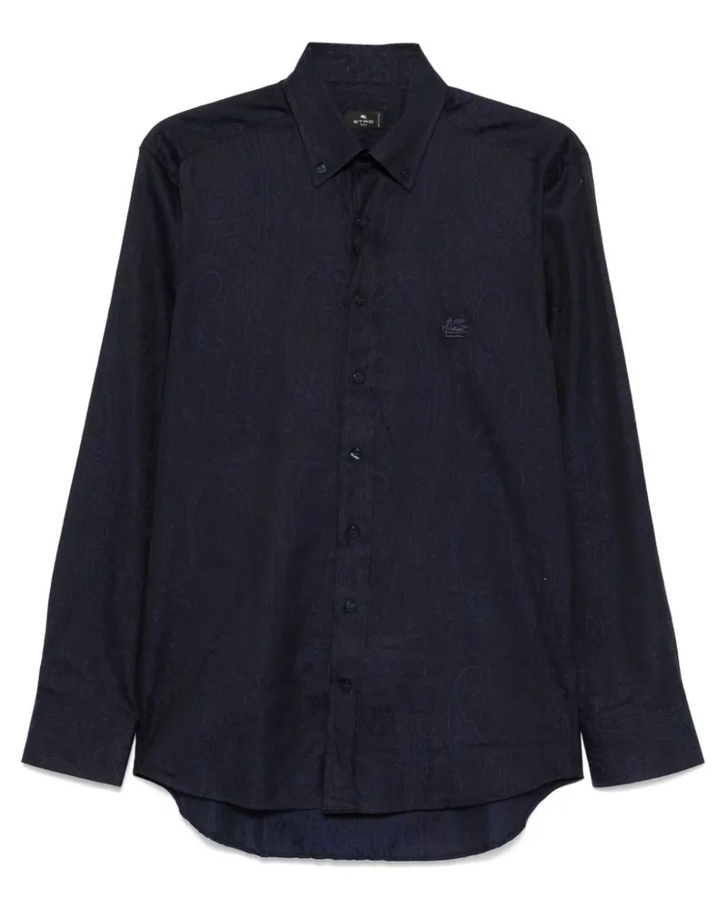Etro Jacquard-Hemd mit Paisleymuster - Blau Blau