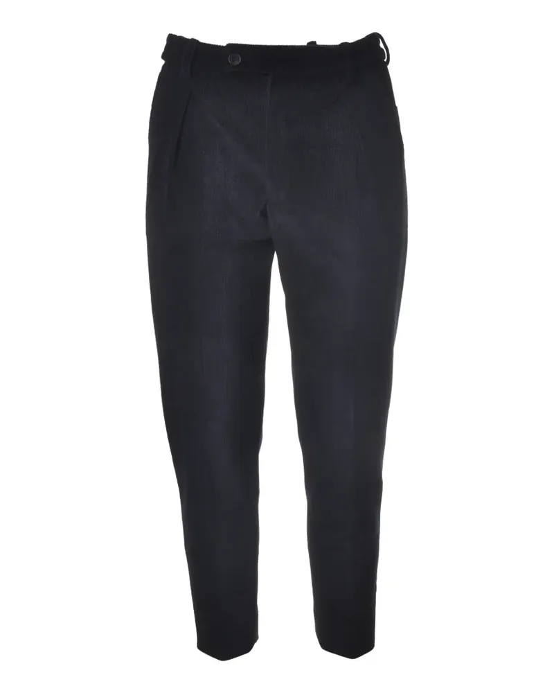 HOSIO pleated corduroy trousers - Blau Blau