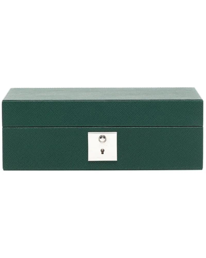 Smythson Panama Uhrenschatulle - Grün Grün