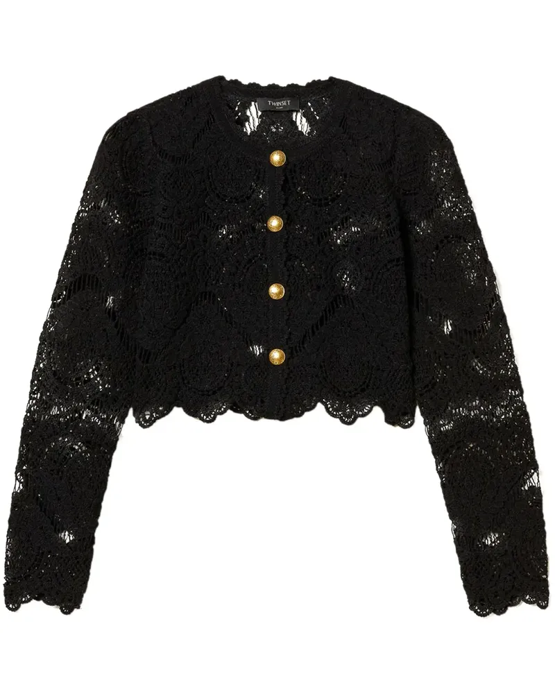 Twin-Set Gehäkelte Jacke - Schwarz Schwarz