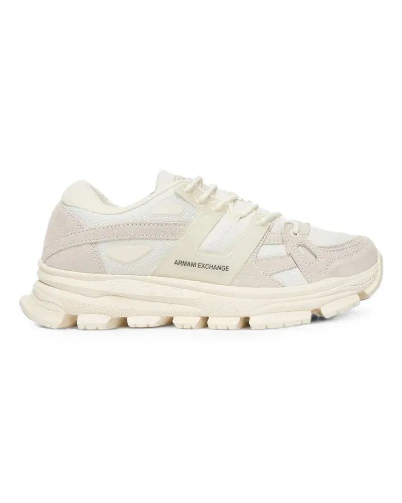 Armani Exchange panelled chunky-sole sneakers - Nude Nude