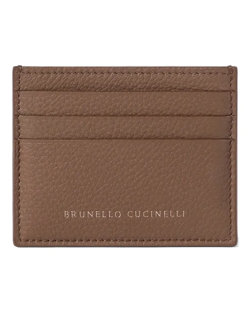 Brunello Cucinelli grained calfskin card case - Braun Braun