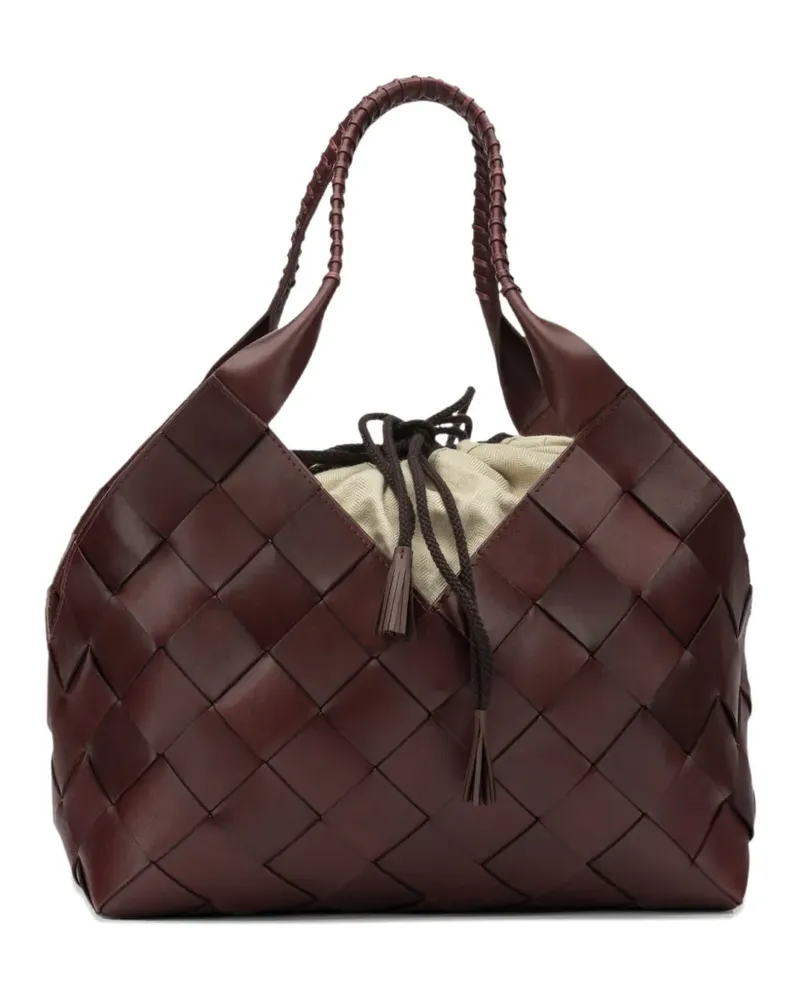 Dragon Diffusion woven leather shoulder bag - Braun Braun
