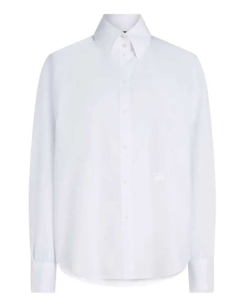 Karl Lagerfeld volume-sleeve poplin shirt - Weiß Weiß
