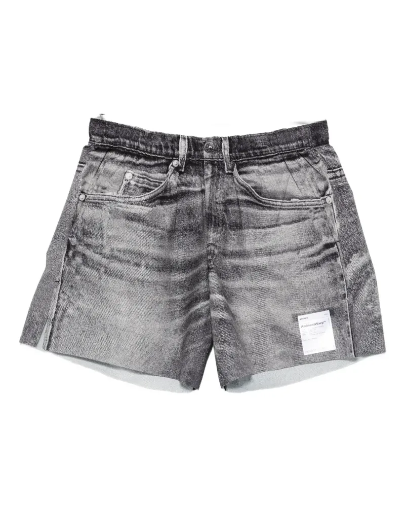 Satisfy AmbientWarp denim-print shorts - Grau Grau