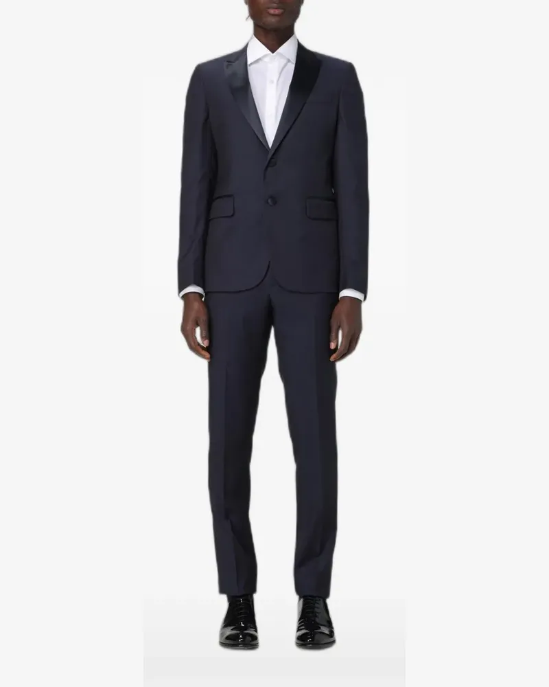 Brian Dales peak-lapel wool suit - Blau Blau