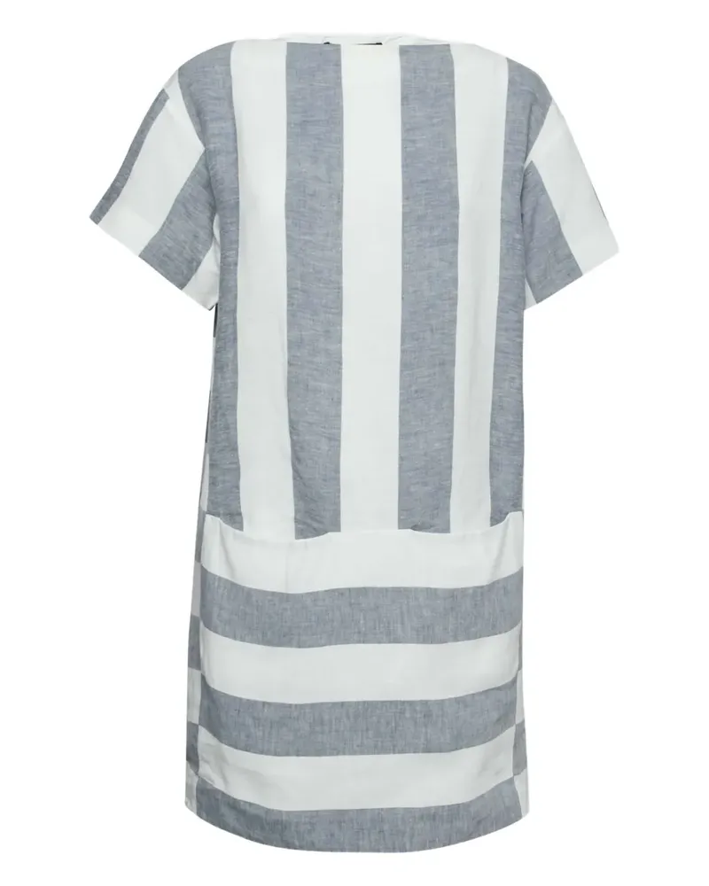 Max Mara 2024 gestreiftes Kleid mit Tasche - Blau Blau