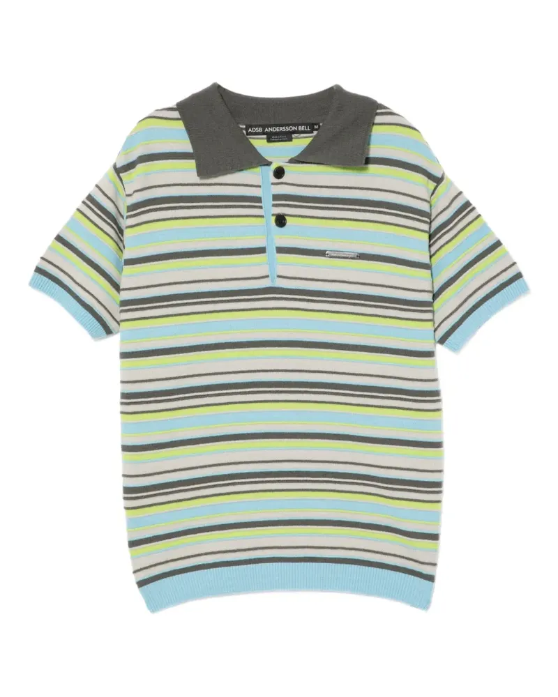 Andersson Bell Gestreiftes Poloshirt - Blau Blau