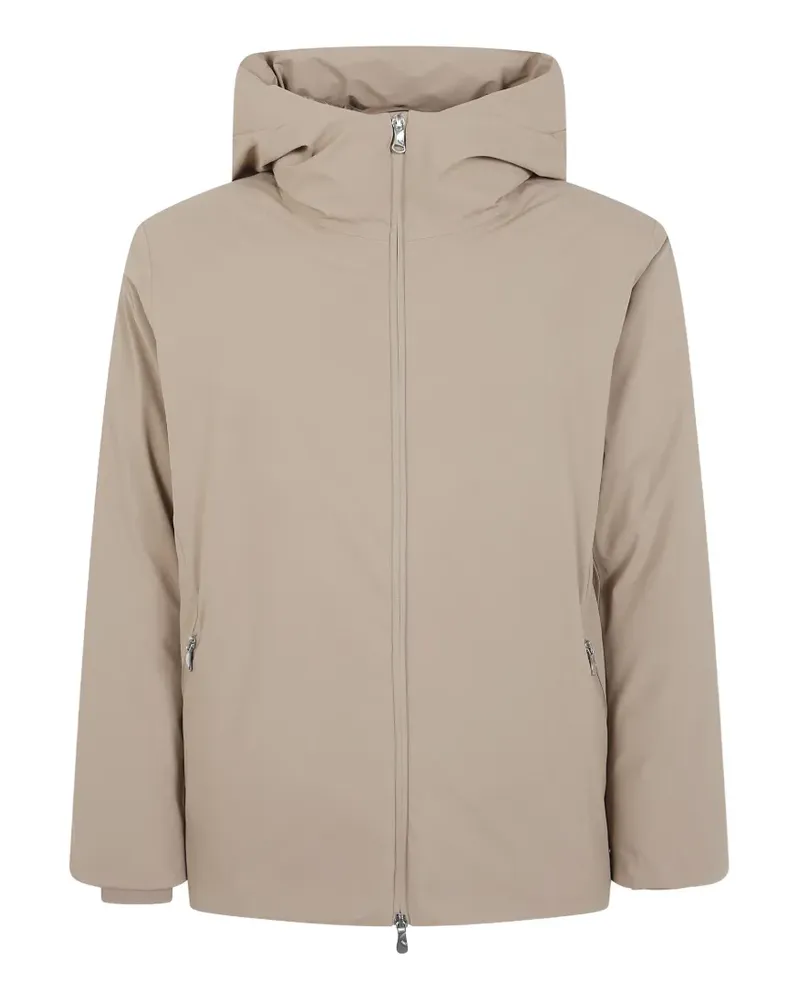 RAINS hooded zip-up jacket - Nude Nude