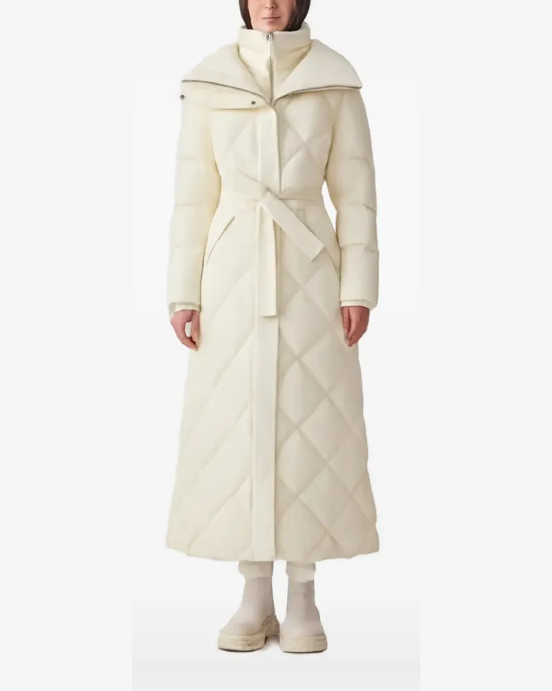 Mackage Laurella quilted belted coat - Nude Nude