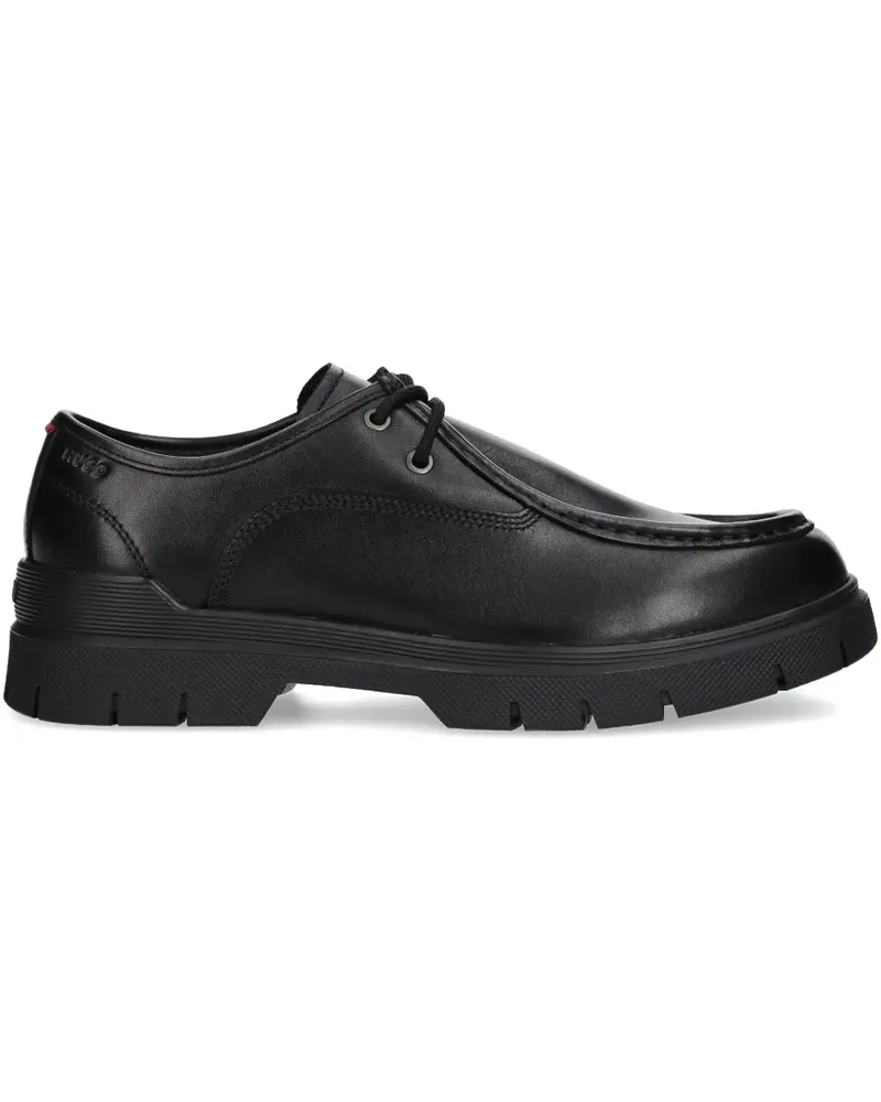 HUGO BOSS Derby-Schuhe aus Leder - Schwarz Schwarz