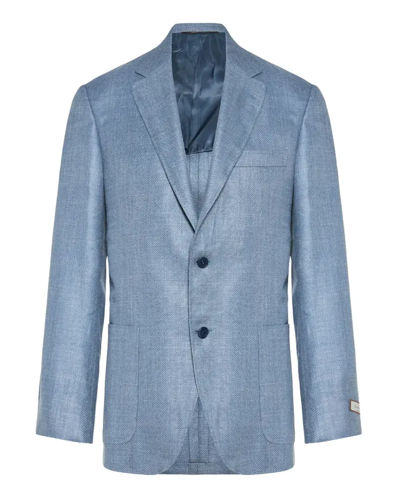 Canali textured blazer - Blau Blau