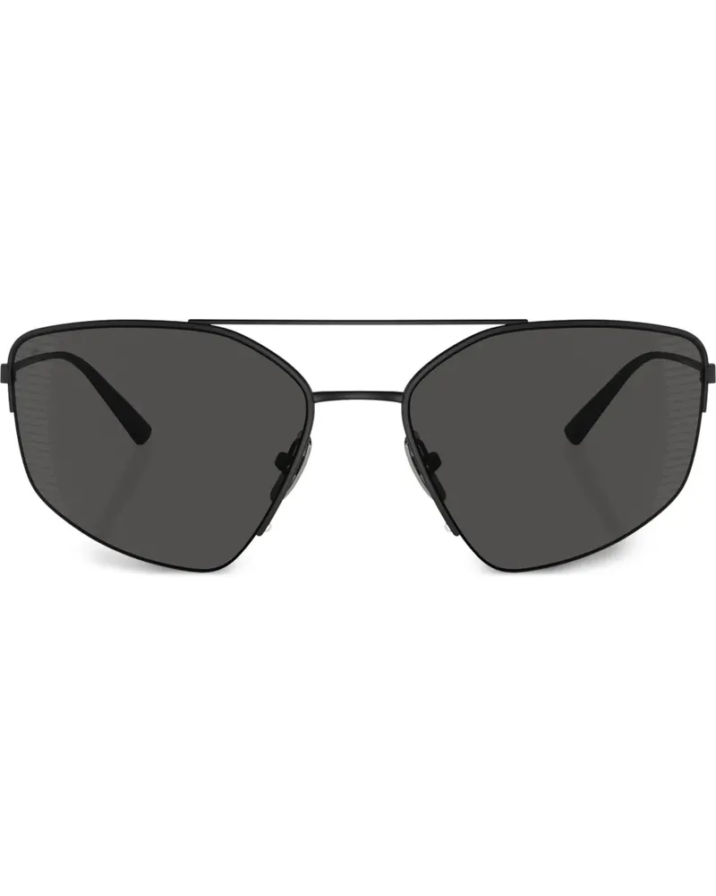 Ferrari Sonnenbrille mit geometrischem Gestell - Schwarz Schwarz