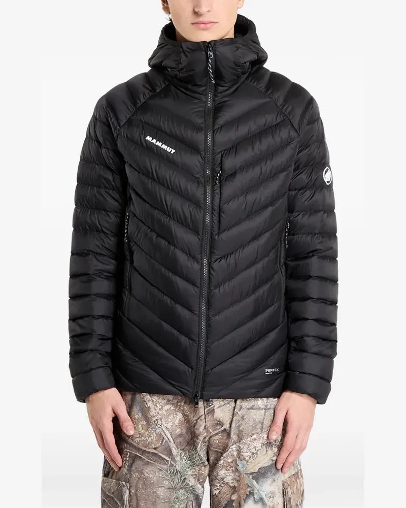Mammut logo hooded jacket - Schwarz Schwarz