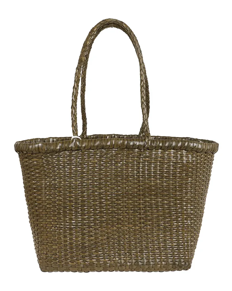 Dragon Diffusion small B Weave leather tote bag - Grün Grün