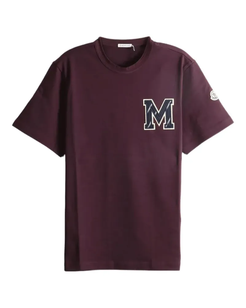 Moncler T-Shirt mit Monogramm - Violett Violett