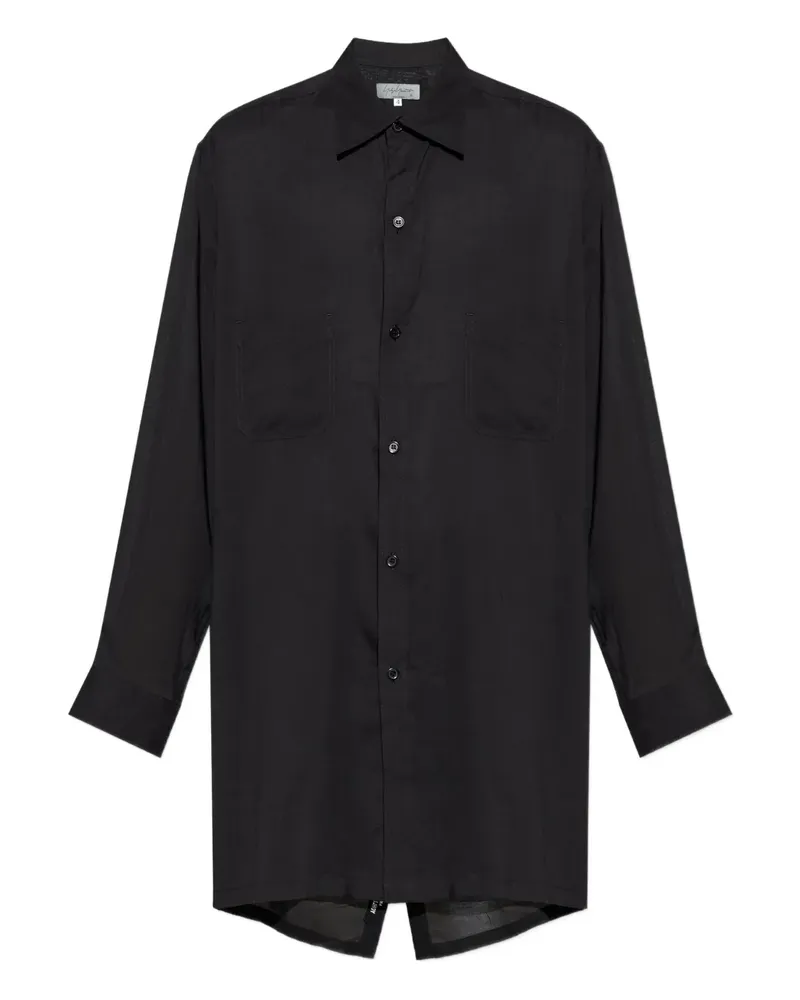 Yohji Yamamoto Hemd mit Brusttasche - Schwarz Schwarz