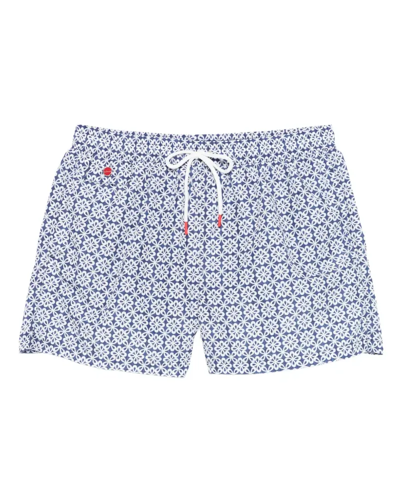 Kiton floral swim shorts - Blau Blau