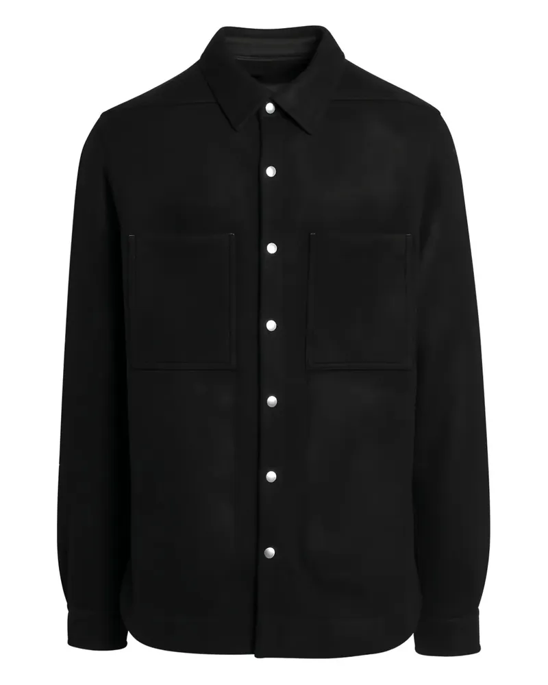 Rick Owens Hemdjacke mit Taschen - Schwarz Schwarz