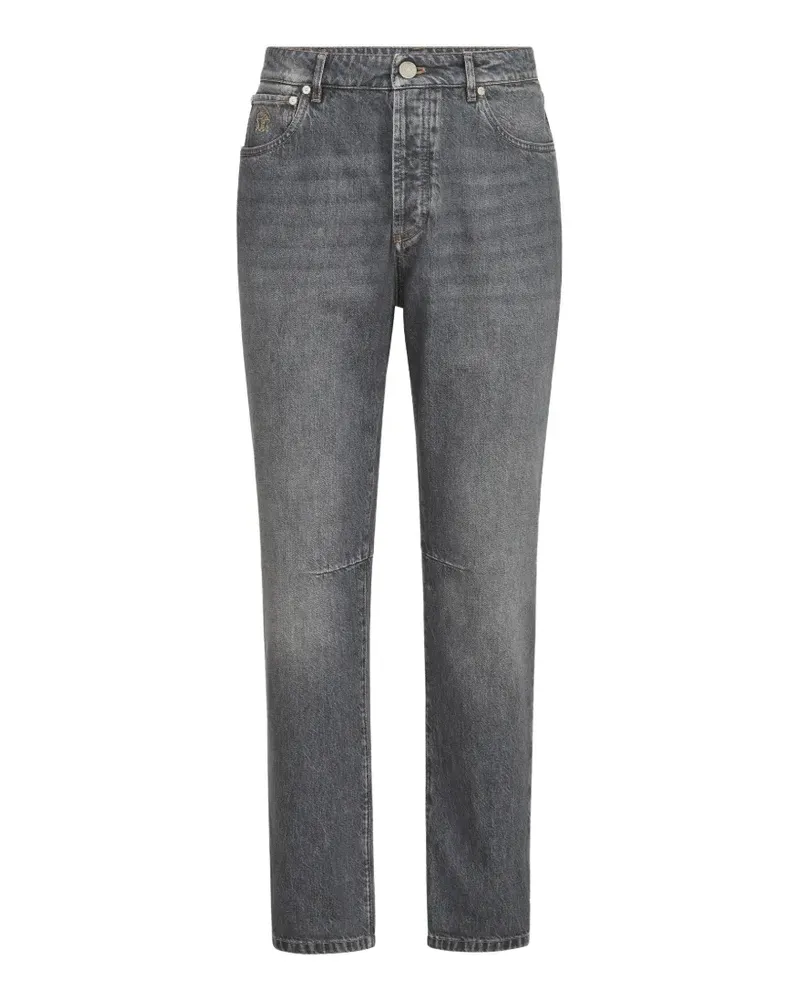 Brunello Cucinelli Greyscale Jeans mit lockerer Passform - Grau Grau