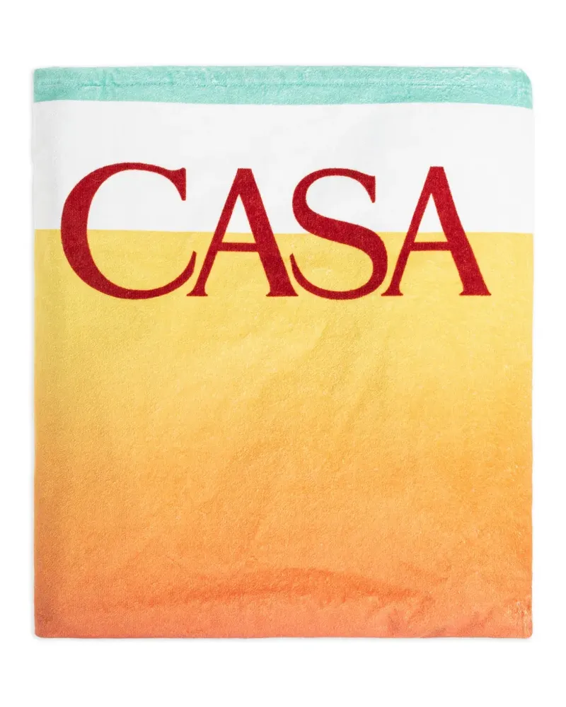 Casablanca Paris Strandtuch mit Logo-Detail - Gelb Gelb