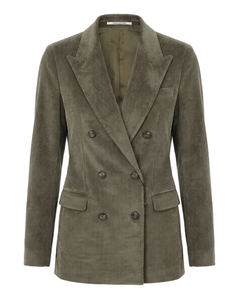 Tagliatore double-breasted corduroy blazer - Grün Grün