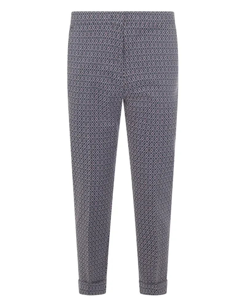 Etro Hose mit Jacquardmuster - Blau Blau