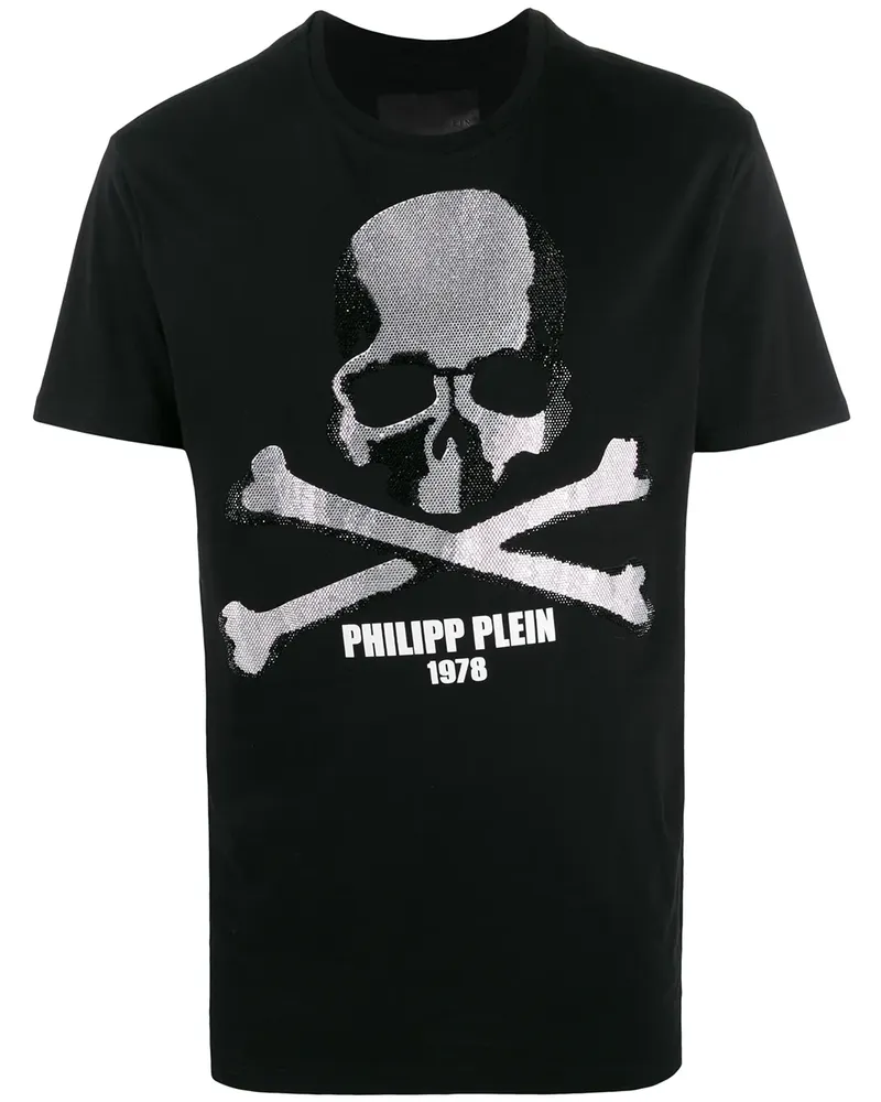 Philipp Plein T-Shirt mit Totenkopf-Print - Schwarz Schwarz