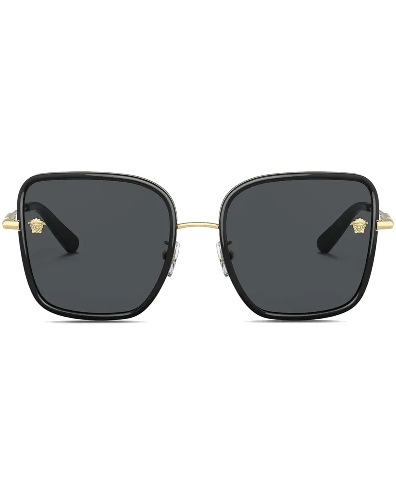 Versace Sonnenbrille mit Medusa - Schwarz Schwarz
