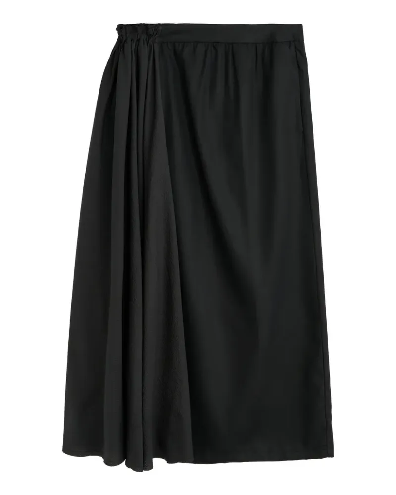 Our Legacy draped midi skirt - Schwarz Schwarz