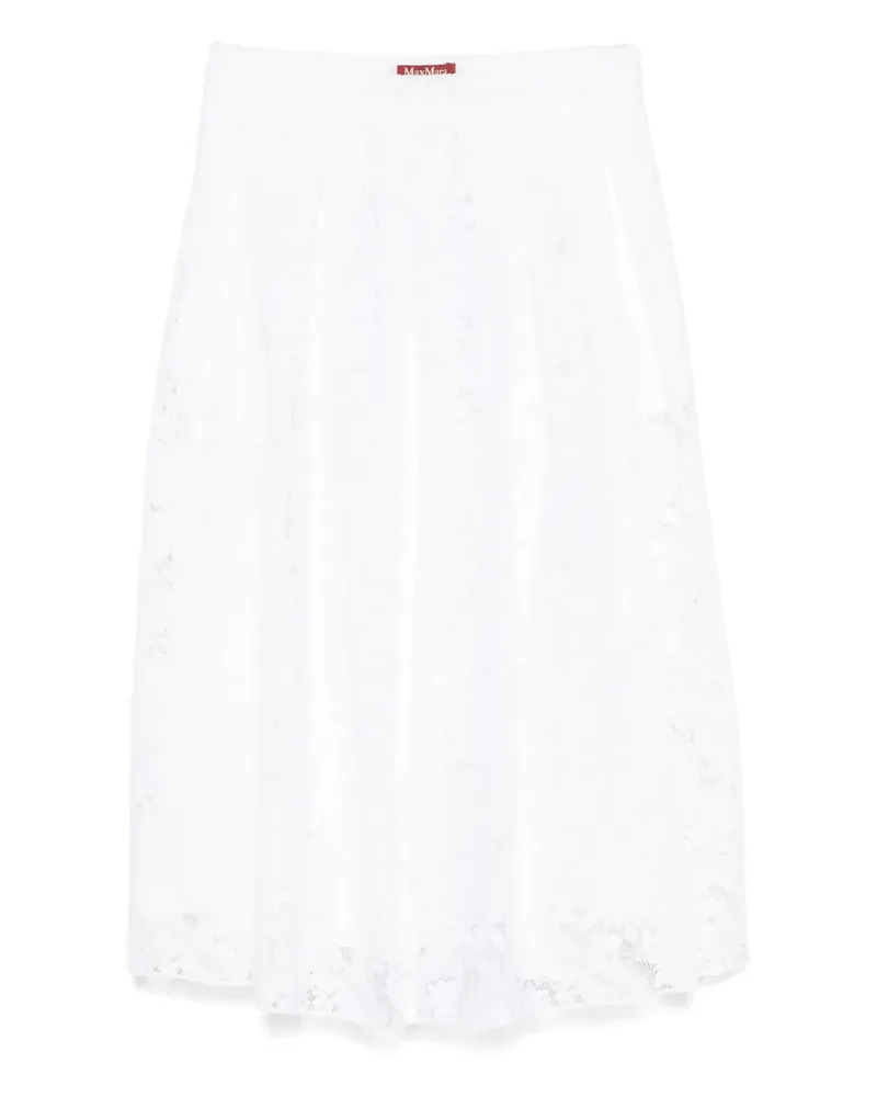 Max Mara Ampezzo Rock mit Spitze - Weiß Weiß