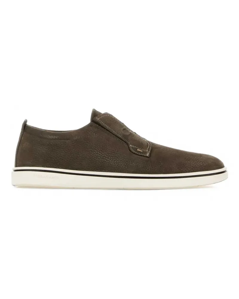 Ferragamo Alfie grained leather loafers - Grau Grau