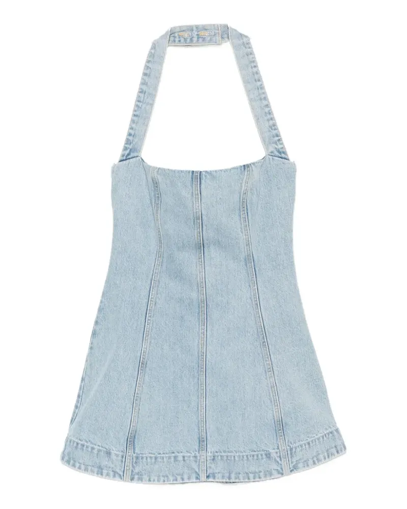 Retrofête Jeanskleid mit Neckholder - Blau Blau