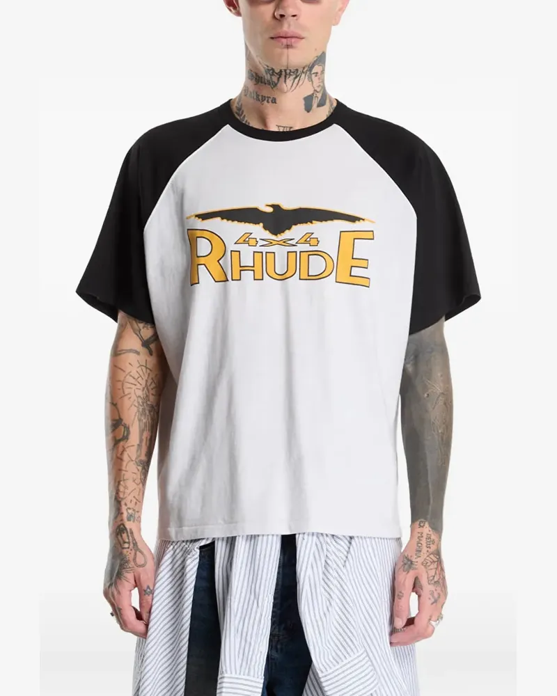 RHUDE T-Shirt mit Logo-Detail - Weiß Weiß