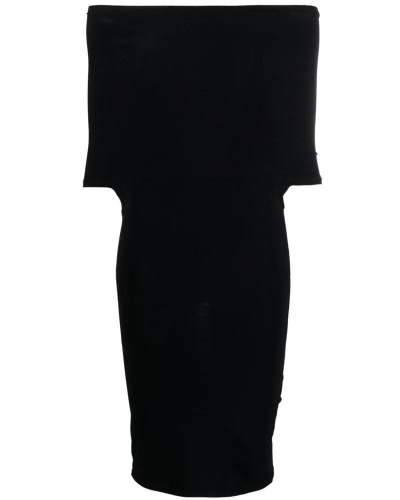 WARDROBE.NYC Schulterfreies Minikleid - Schwarz Schwarz