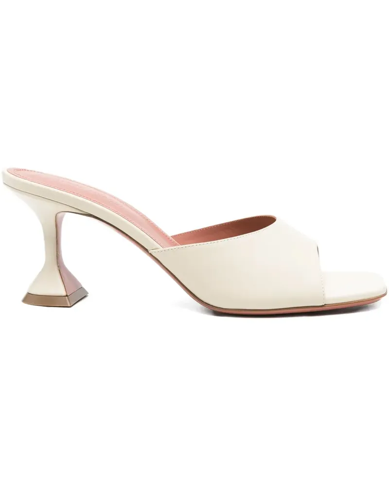 Amina Muaddi Lupita Mules mit Absatz 70mm - Nude Nude