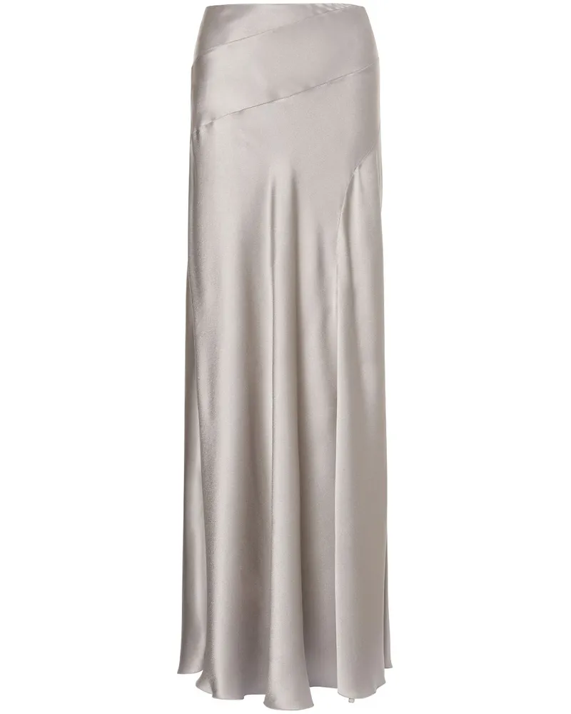 Alberta Ferretti Rock aus Satin - Grau Grau