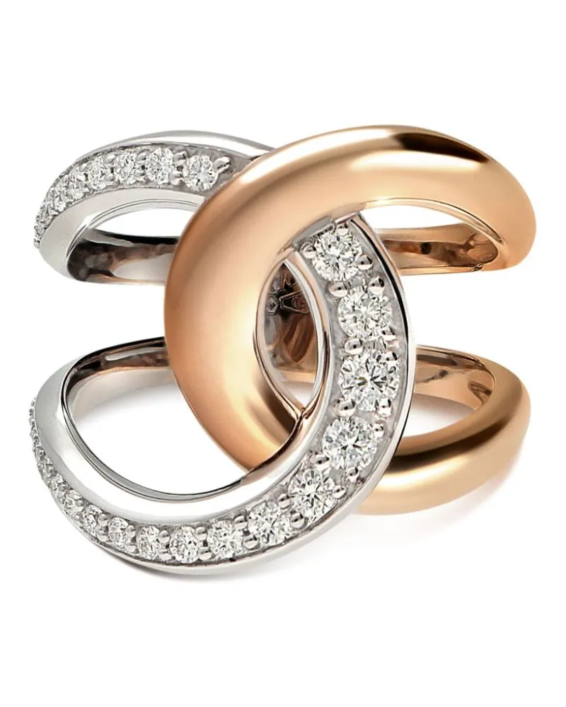 LEO PIZZO 18kt Weißgoldring mit Diamanten - Silber Silber