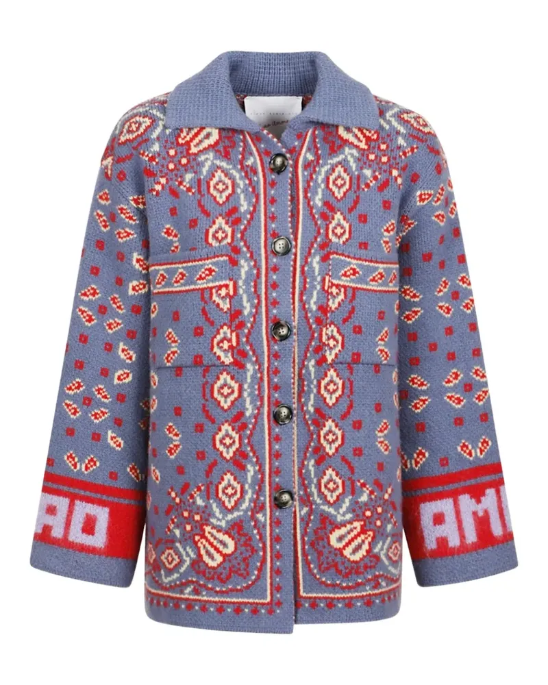 Giada Benincasa Soho Cardigan mit Intarsien-Muster - Blau Blau