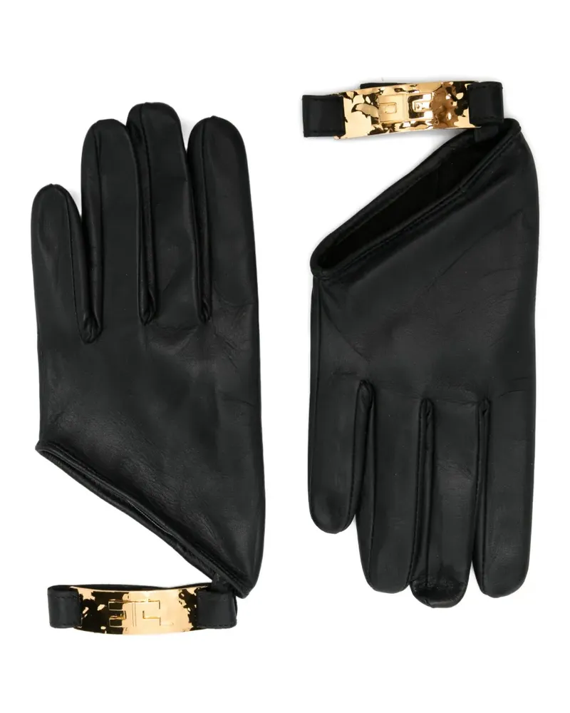 Elisabetta Franchi cut-out buckle gloves - Schwarz Schwarz