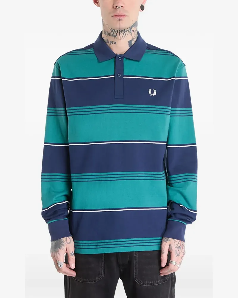 Fred Perry striped polo shirt - Blau Blau