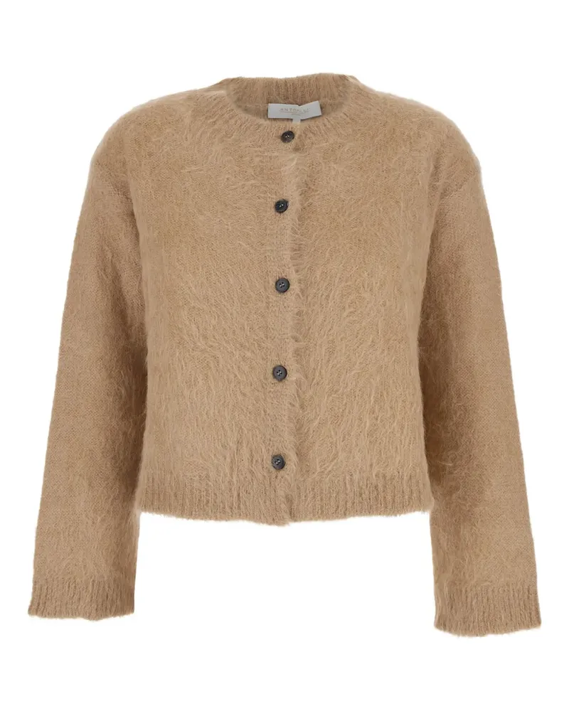 Antonelli Firenze Cardigan mit Knopfverschluss - Nude Nude