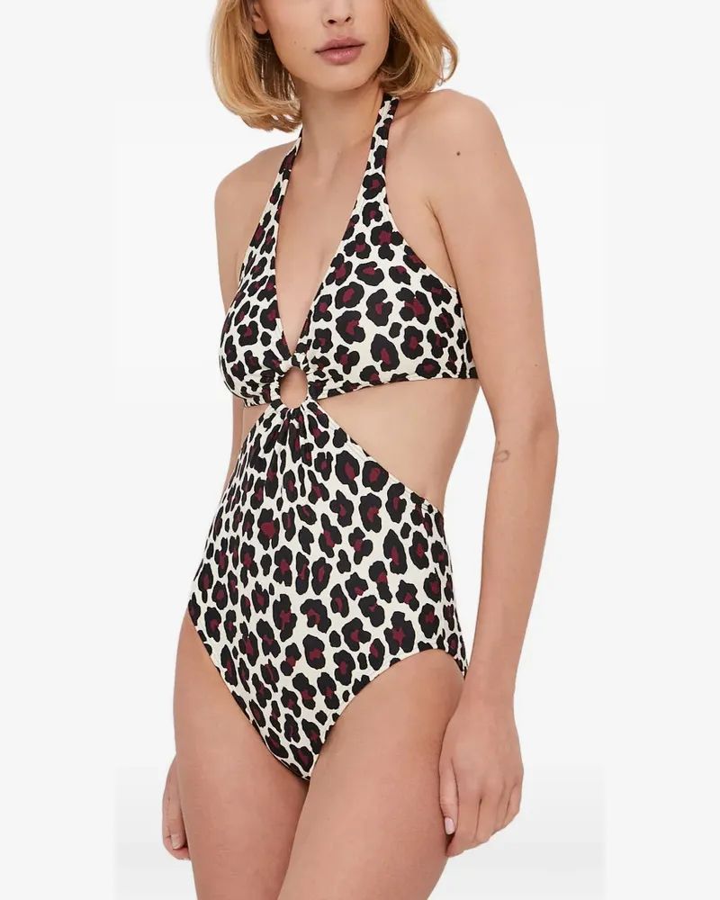 Michael Kors Badeanzug mit Leopardenprint - Nude Nude
