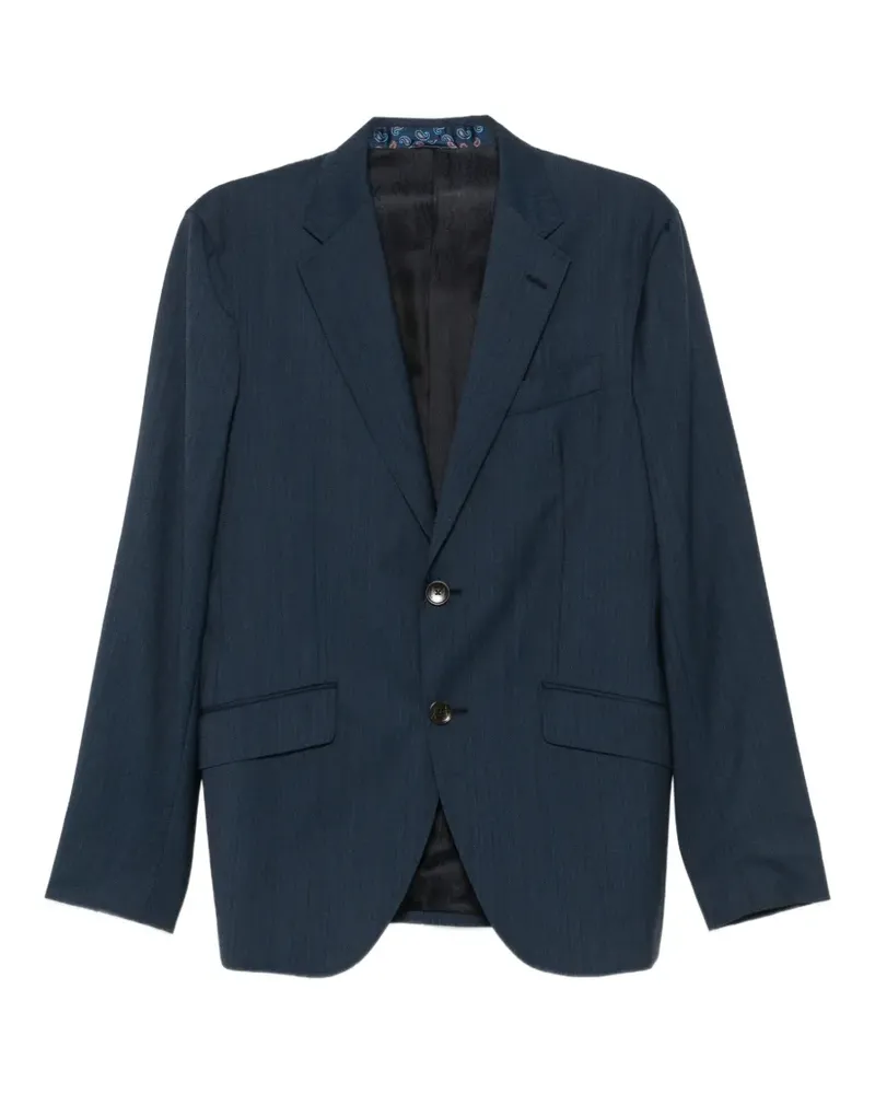 Etro herringbone-pattern wool suit - Blau Blau