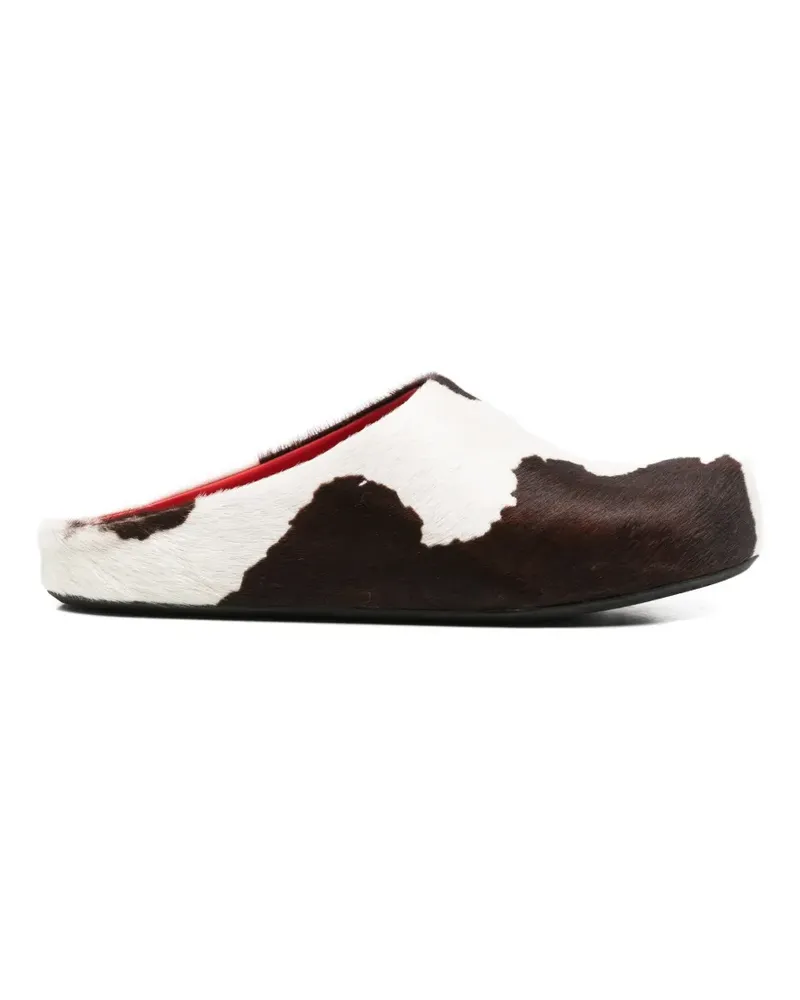 Marni cow-print mules - Braun Braun