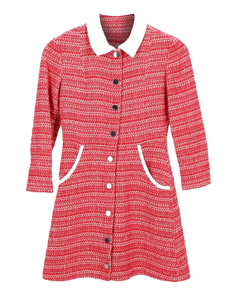 Maje tweed pattern mini dress - Rot Rot